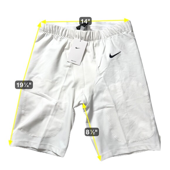 NIKE Vapor Untouchable White Short Tights Football CW3972-100 Men's Large NEW - Picture 6 of 8